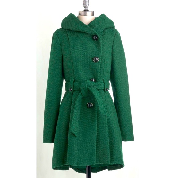 modcloth green coat